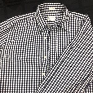 Men’s J Crew Navy Checkered Dress Shirt